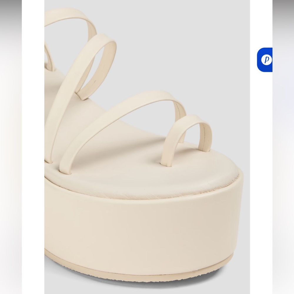 Maje Cream Platform Sandals
